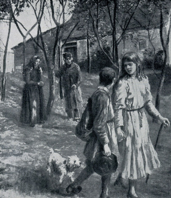 Фриц фон Уде. Проводы Товия. 1893 г. Вена, галлерея Лихтенштейн.