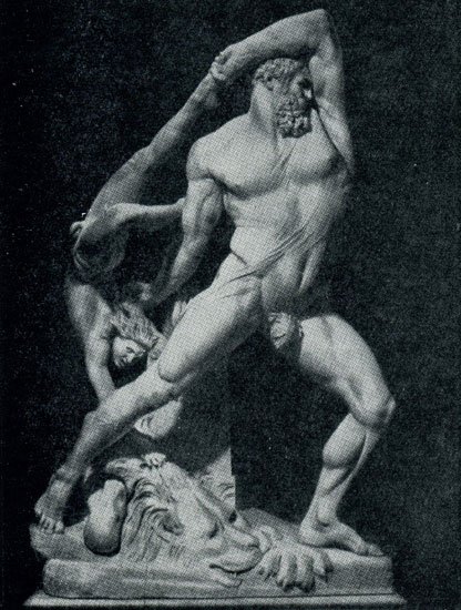 Антонио Канова. Геракл и Лихас. Мрамор. 1815 г. Рим, Галлерея современного искусства. Гипсовая модель 1796 г. в Носсаньо, музей Каковы. 