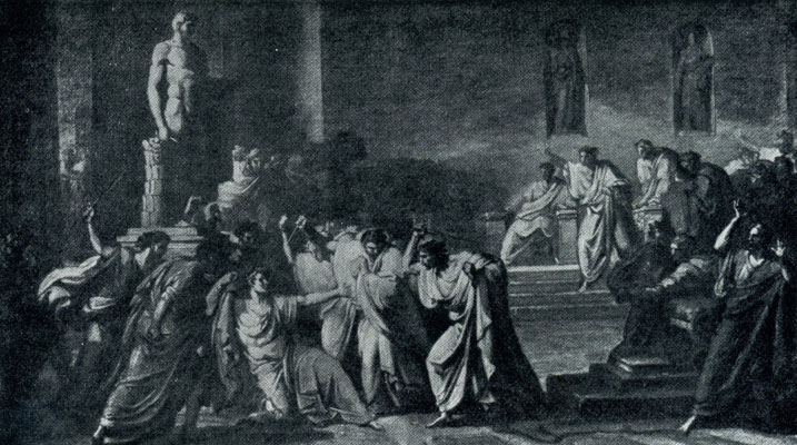 Винченцо Камуччини. Смерть Юлия Цезаря. 1807 г. Неаполь, музей Каподимонте.