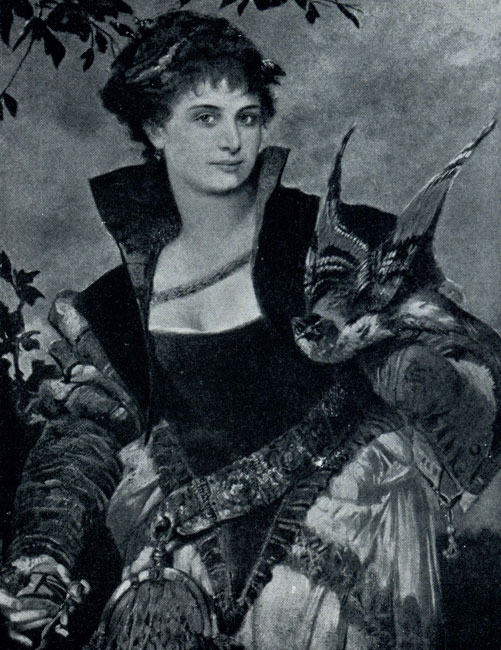 Ханс Макарт. Дама с соколом. 1880 г.