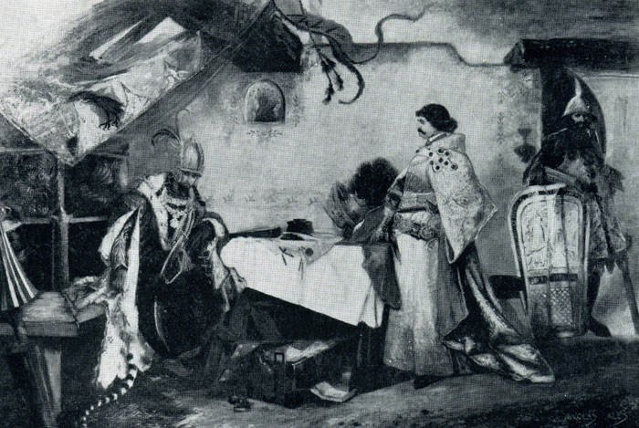 Миколаш Алеш. Встреча Йиржи из Подебрад с Матьяшем Корвином. 1878 г. Прага, Национальная галлерея.