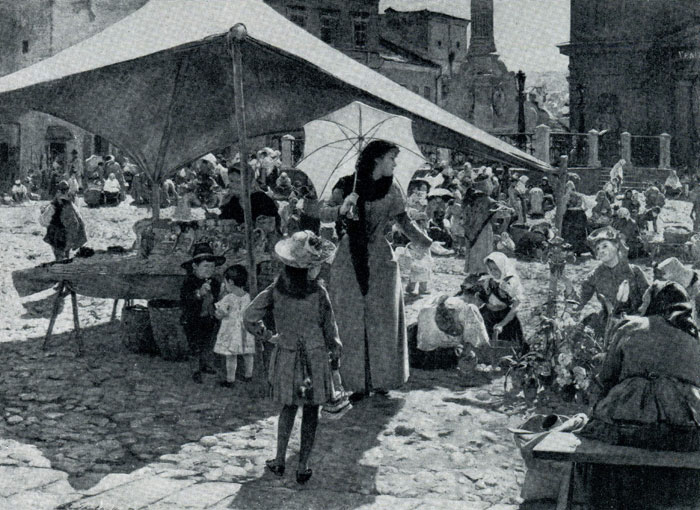 Доминик Скутецкий. Рынок в Банска-Бистрице. 1890г. Банска-Бистрица, Музей.