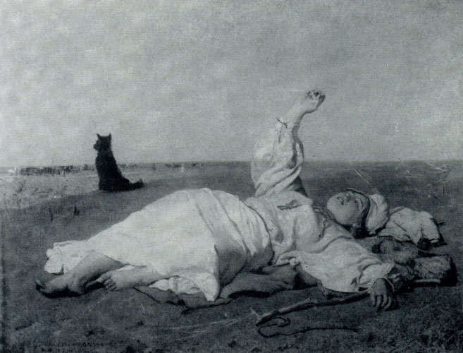 Юзеф Хелмоньский. Бабье лето. 1875 г. Варшава, Национальный музей.