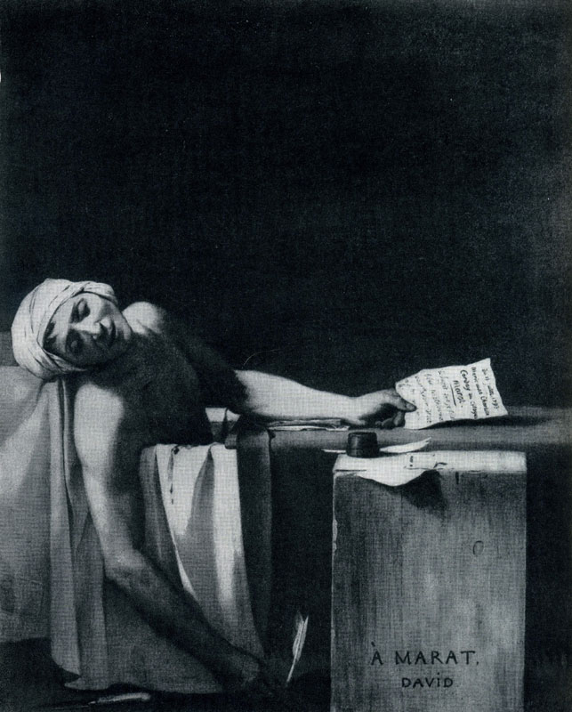Жак Луи Давид. Смерть Марата. 1793 г. Брюссель, Музей современного искусства.