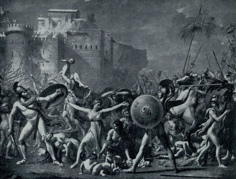 Жак Луи Давид. Сабинянки останавливают битву между римлянами и сабинянами. 1799 г. Париж, Лувр.