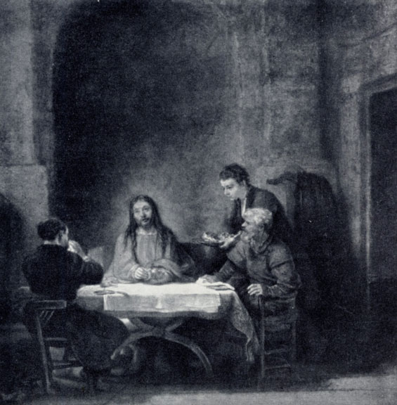 Рембрандт. Христос в Эммаусе. 1648. Париж, Лувр