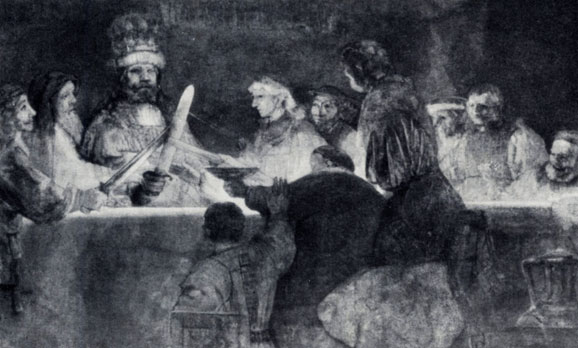 Рембрандт. Заговор Юлия Цивилиса. 1661. Стокгольм, Национальный музей