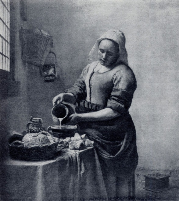 Ян Вермеер. Служанка с кувшином молока. 1657 - 1660. Амстердам, Рейксмузей