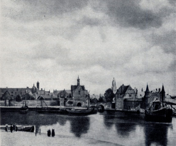 Ян Вермеер. Вид Дельфта.  1658 - 1660. Гаага, Маурицхейс