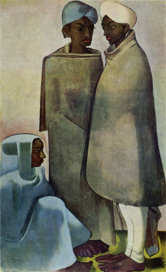 Амрита Шер-Гил. Люди с гор. 1935 г. Дели, Национальная галлерея, современного искусства.