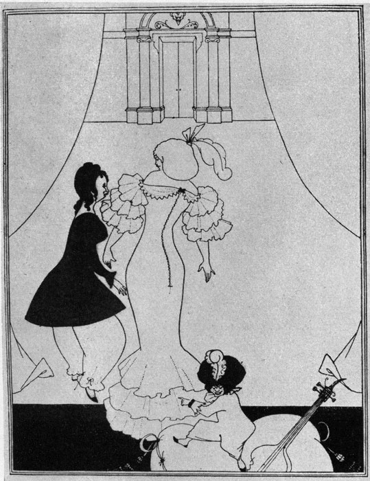 Обри Бердслей. Комедия-балет марионеток. Рисунок для журнала «Желтая книга». 1894 г., кн. IV. 
