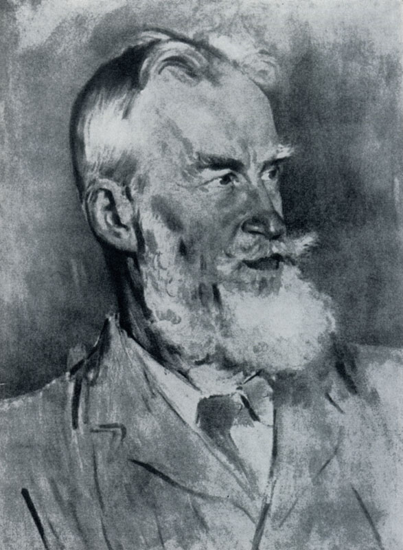 Огастес Джон. Портрет Бернарда Шоу. 1913—1914 гг. Кембридж, музей Фицуильям.