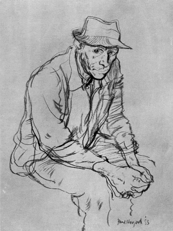 Пол Xогарт. Польский каменщик. Рисунок. 1953 г.