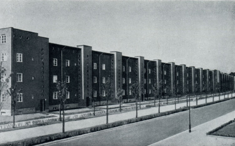 Бруно Таут. Застройка поселка в Брице близ Берлина. 1926—1927 гг.