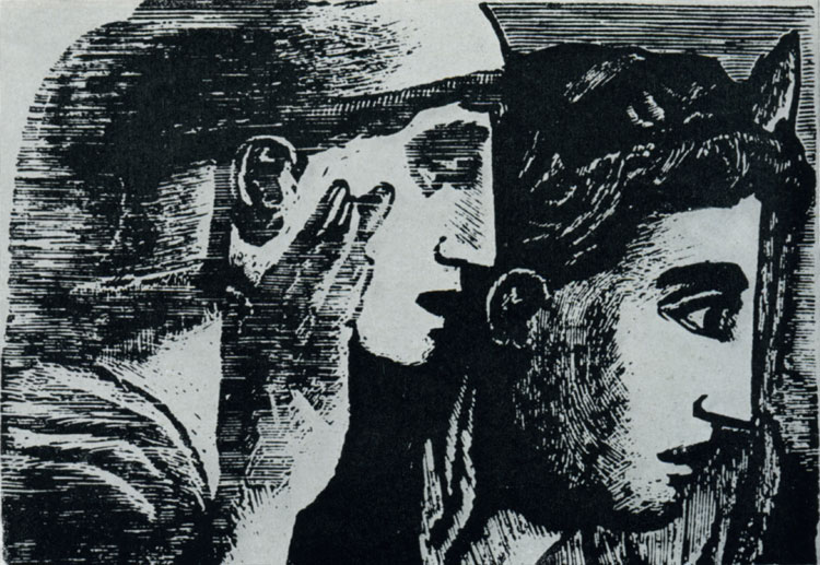 Карл Рёссинг. Иллюстрация к «Одиссее» Гомера. Гравюра на дереве. 1949—1950 гг.