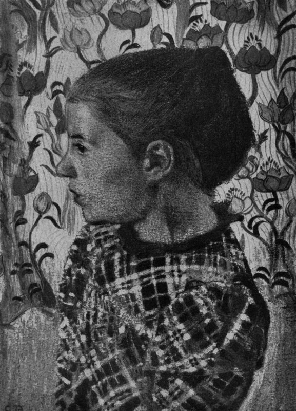 Куно Амие. Девочка в цветах. 1900 г. Берн, частное собрание.