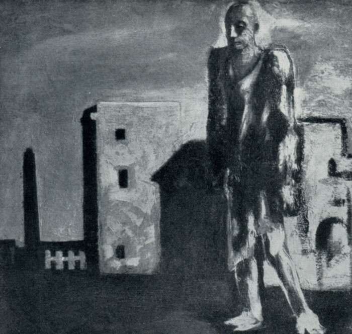 Марио Сирони. Городской пейзаж. 1920 г. Милан, собрание Джези.