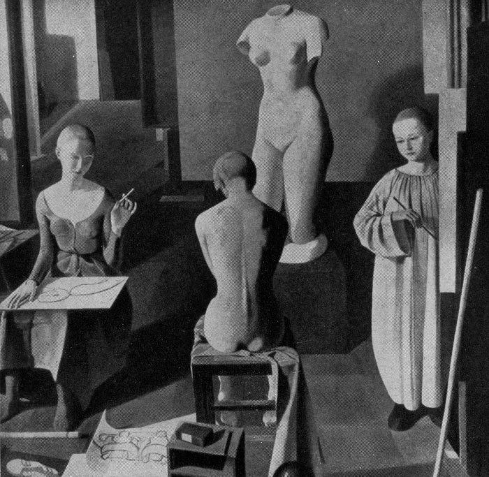 Феличе Казорати. Мастерская художника. 1922—1923 гг. Милан, Музей современного искусства.