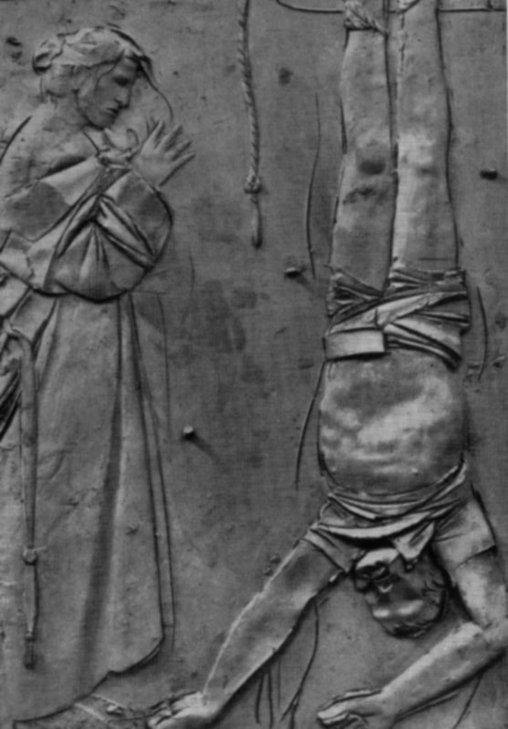 Джакомо Манцу. Смерть насильственная. Глиняная модель рельефа для «Врат смерти» собора св. Петра в Риме. 1949—1964 гг.