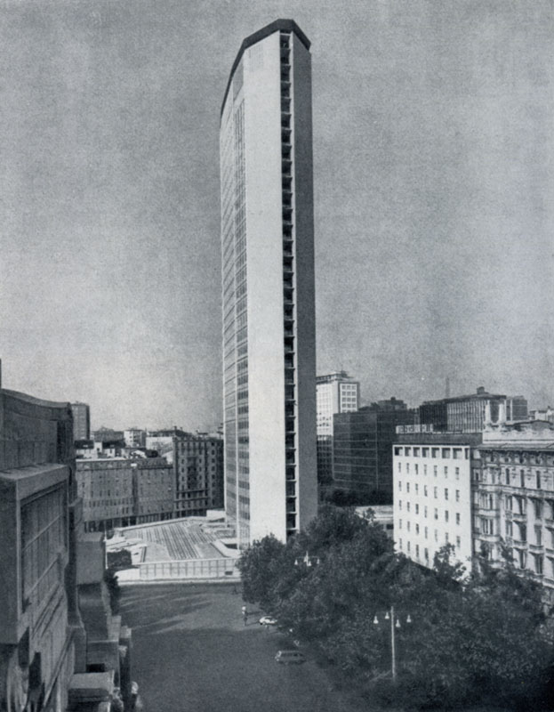 Джио Понти (конструкции Пьера Луиджи Нерви). Здание фирмы Пирелли в Милане. 1958—1960 гг.