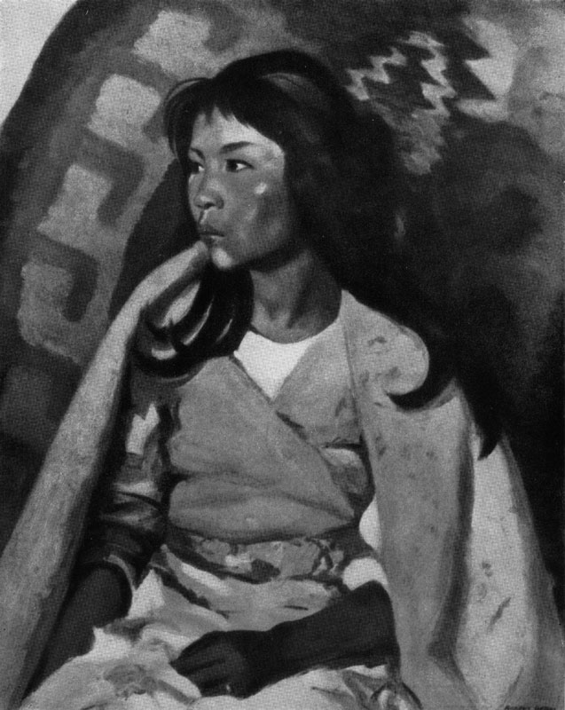 Роберт Генри. Индейская девушка из Санта-Клары. 1917 г. Частное собрание.