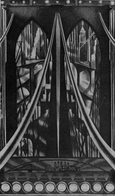 Джозеф Стелла. Бруклинский мост. 1939 г. Нью-Йорк, Музей американского искусства Уитни.