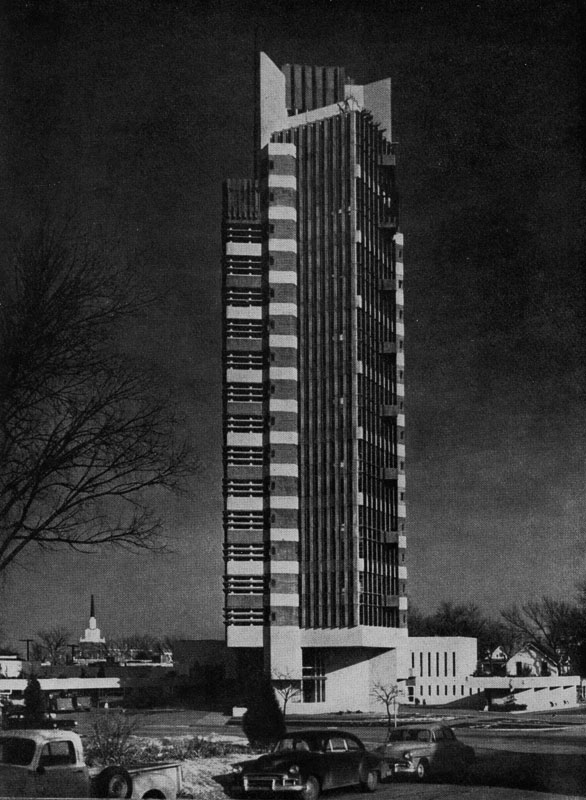 Франк Ллойд Райт. Башня Прайса в Бартлевилле. 1955—1956 гг.