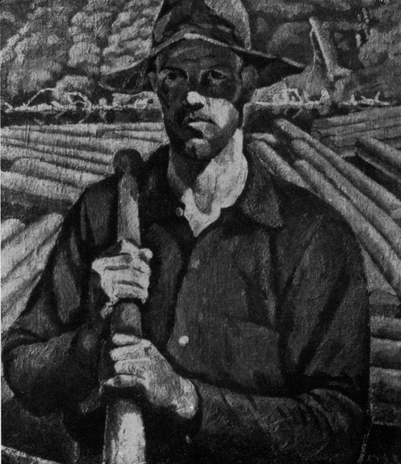 Элвин Холгейт. Сплавщик леса. 1926 г. Сарния, Художественная ассоциация.