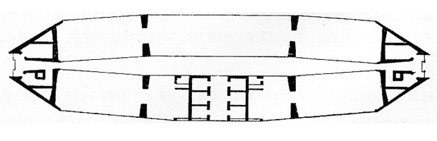 Джио Понти (конструкции Пьетра Луиджи Нерви). Здание фирмы Пирелли в Милане. 1958—1960 гг. План второго этажа.