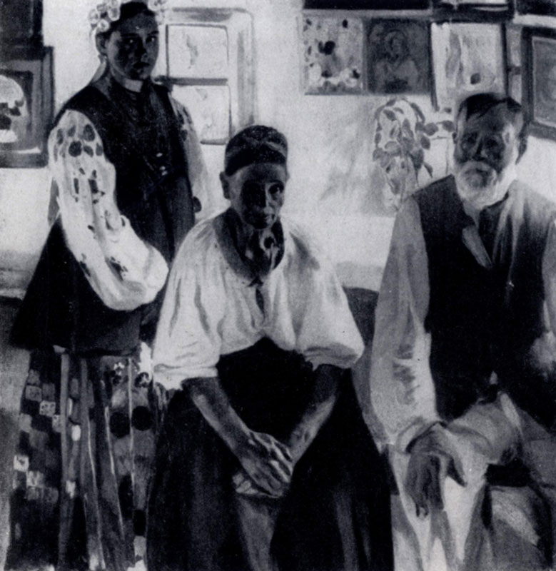 А. А. Мурашко. Крестьянская семья. 1914 г. Киев, Музей украинского искусства