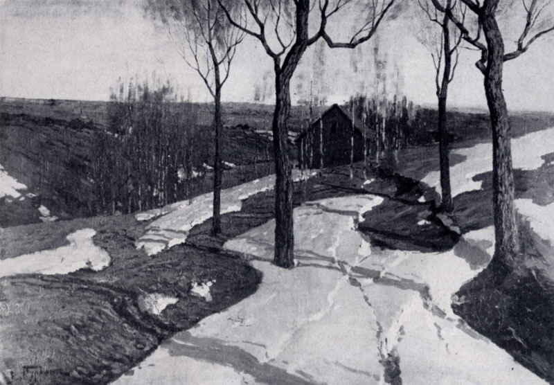 В. Ю. Пурвит. Последний снег. 1891 г. Рига, Художественный музей Латвийской ССР