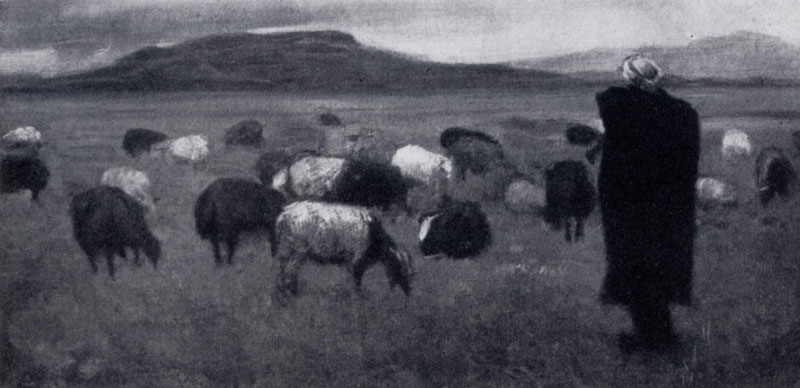 Е. М. Татевосян. Пастух со стадом. 1919 г. Москва, Музей искусства народов Востока