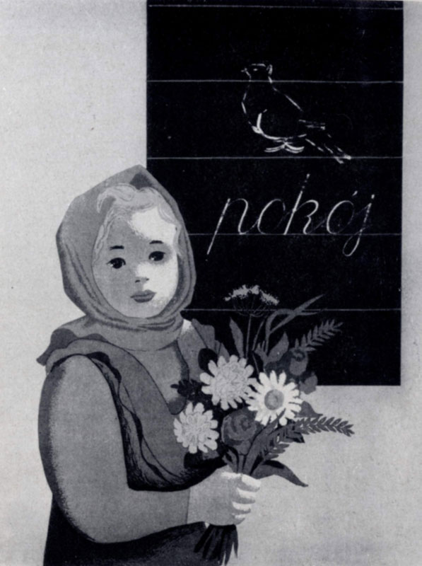 Ю. Мрощак. Мир. Плакат к III Польскому конгрессу мира. 1955 г