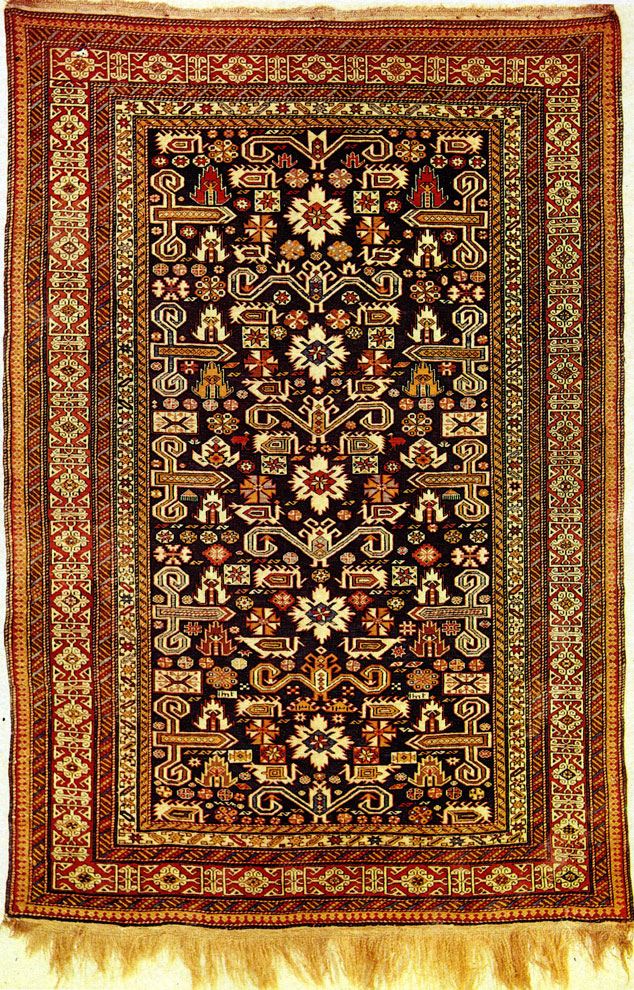 Table. 19. 'Pirebedil', Kuba group. 1310 according to Khijri chronicle (1892). Baku. Azerbaijanian State Museum of Arts