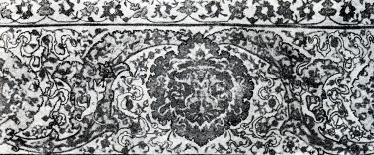 Fig. 52. Khali border. Fragment. Khatai composition. XVI - XVIII centuries. South Azerbaijan