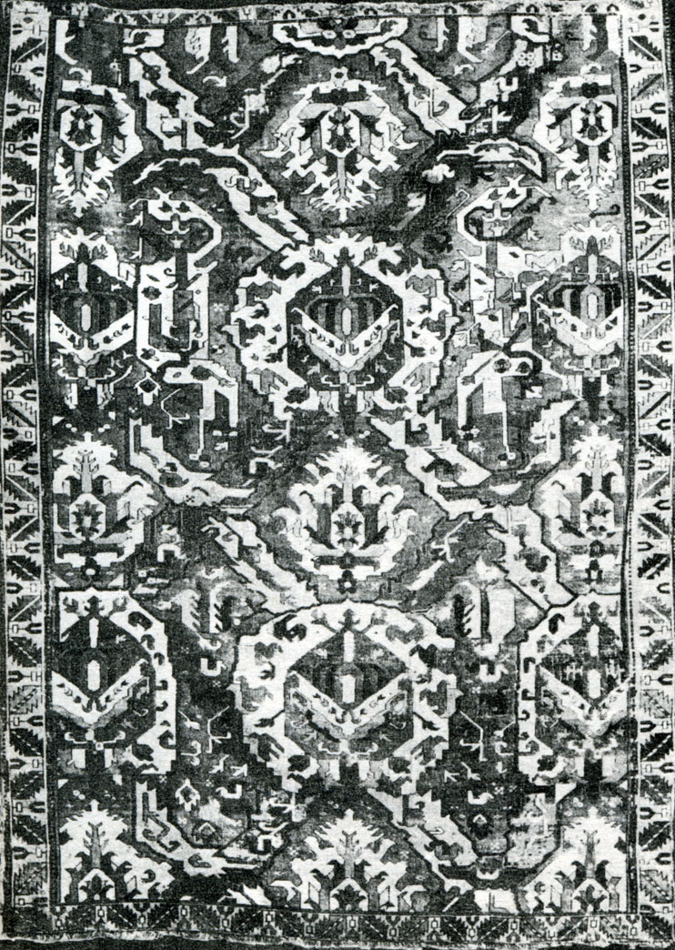 Fig. 53. Shirvan carpet. Khatai composition. XVII century. Budapest, Museum of decorative Art. Inv. N. 7940