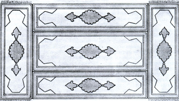 Fig. 40. Sketch of Khaly-Gyaba set consisting of five(c) carpets