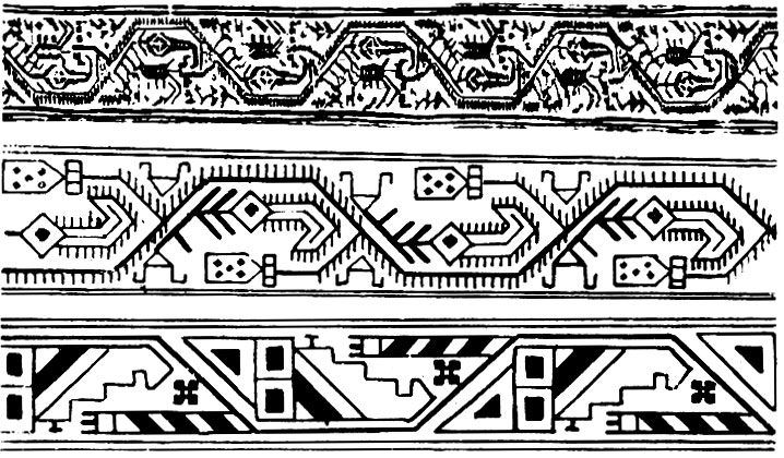 Fig. 113. 'Gotazly' border stripes used in Shirvanian carpets