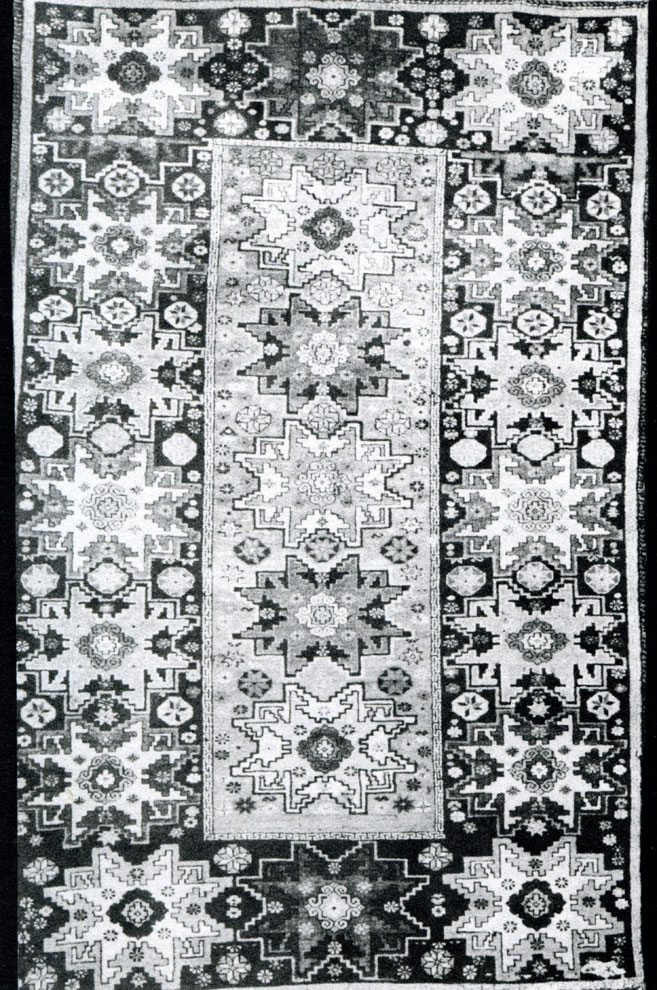 Fig. 142. 'Zeiva' carpet. Kuba group. XIX century. Leningrad. Hermitage. Inv. YT-900