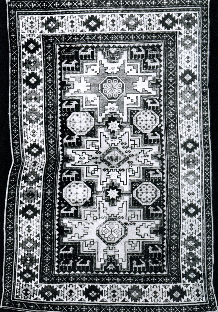 Fig. 144. 'Zeiva' carpet. Kuba group. XIX century. Tbilisi, State Historical Museum of Georgia