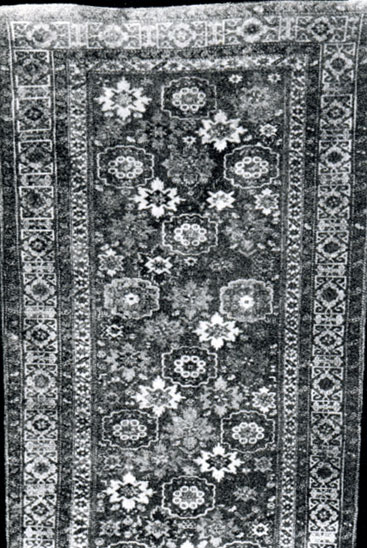 Fig. 156. 'Khashr carpet. Kuba group. XVIII century. Collections of mosque in Khazari village