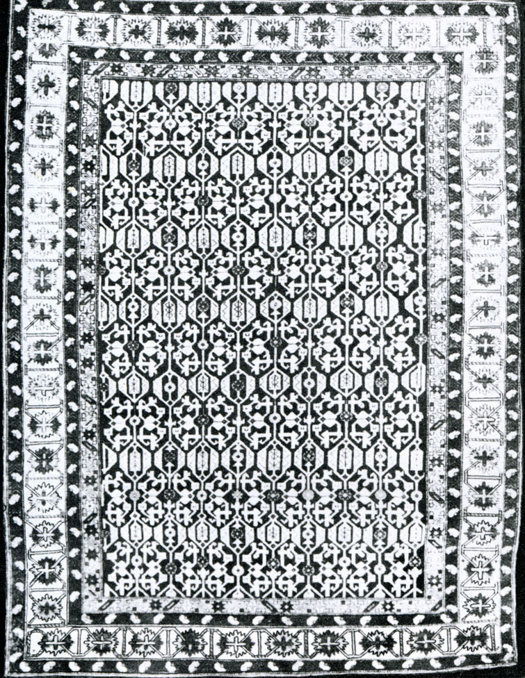 Fig. 164. 'Khan' carpet (First variant). Kuba group. Baku. Museum of History of Azerbaijan