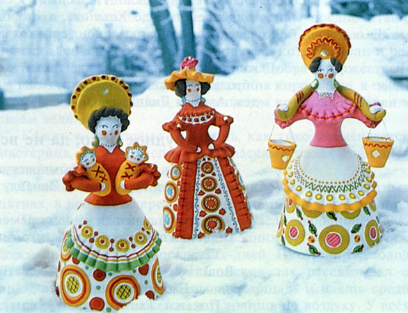 Глиняные игрушки народных промыслов России