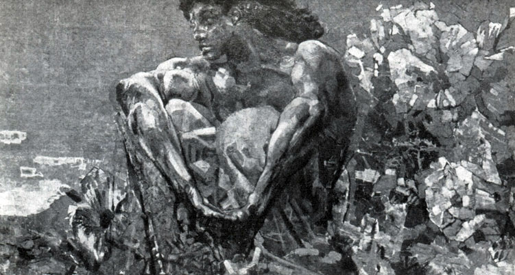 М. А. Вруель. Демон сидящий. 1890. Государственная Третьяковская галерея.