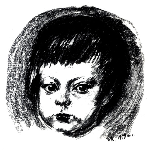 10.  . 1959. , . 38×41,5. Portrait of Rasa. 1959. Pastel. 38×41.5