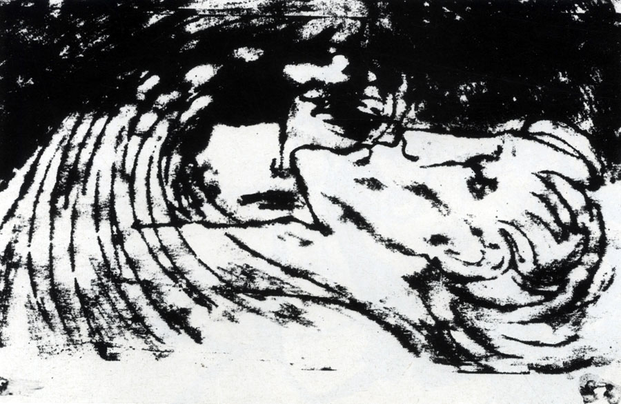 31. . I . 1963. . 31×52. Pieta. 1963. Sheet 1 Monotype. 31×52