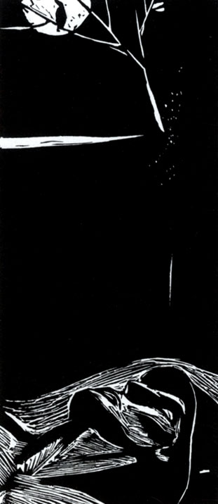 40.    .  ''. 1961. . 12×5,2. Illustrations for R. Rozhdestvensky's poem Requiem. 1961. Wood engraving. 12×5.2