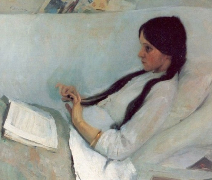 Ф. Малявин. Больная, 1897 (Портрет Е. М. Мартыновой)