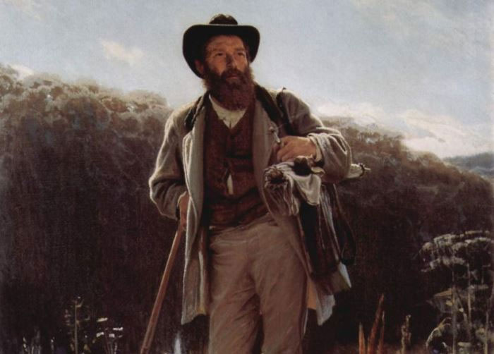 И. Крамской. Портрет художника И. И. Шишкина, 1873. Фрагмент