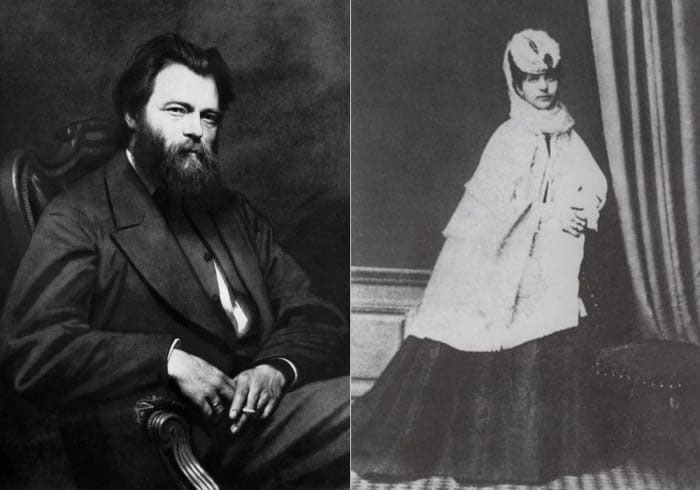 Знаменитый художник-пейзажист Иван Шишкин и его жена Евгения